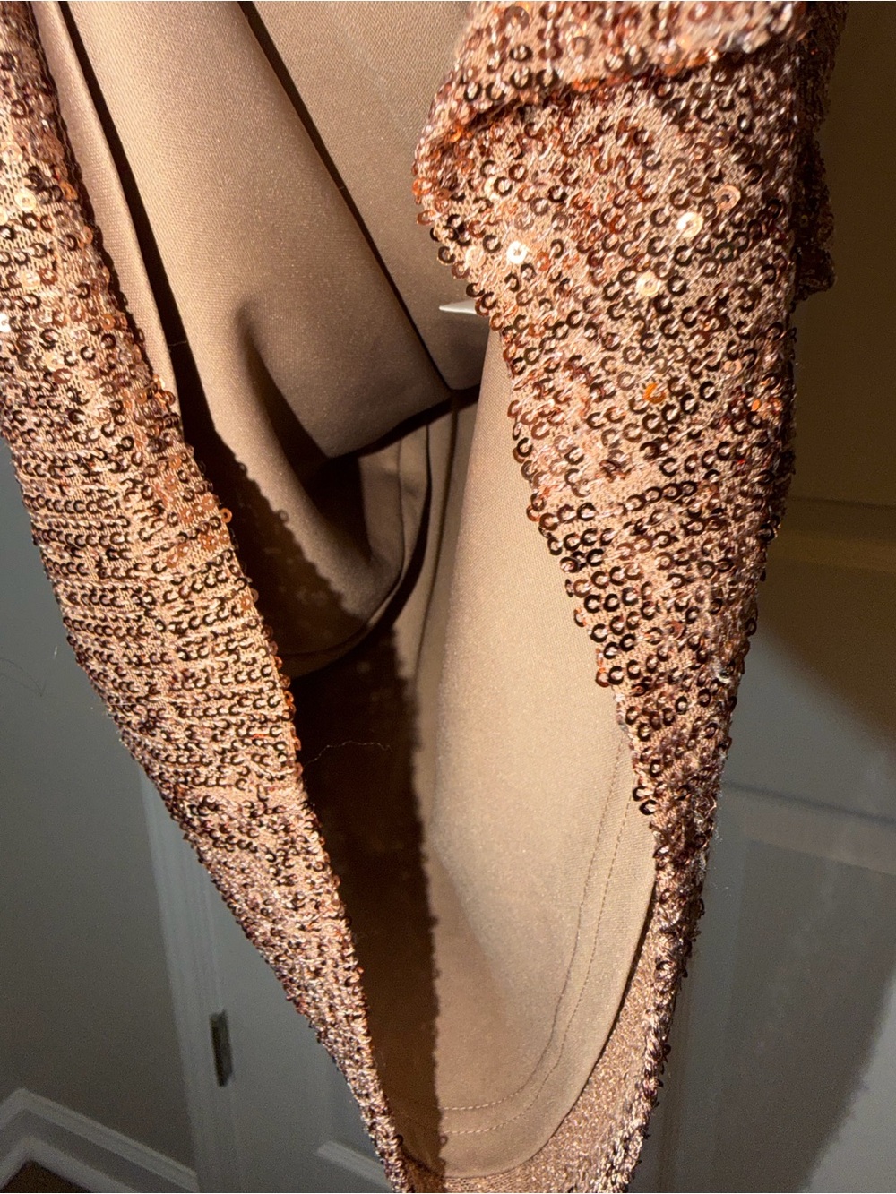 ✨ Windsor Brown Sequin Open Back College Party Cocktail Dress Medium 🤎 - Picture 9 of 11